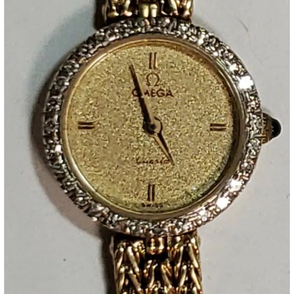 Vintage Omega 14k and Diamond ladies watch (Used)